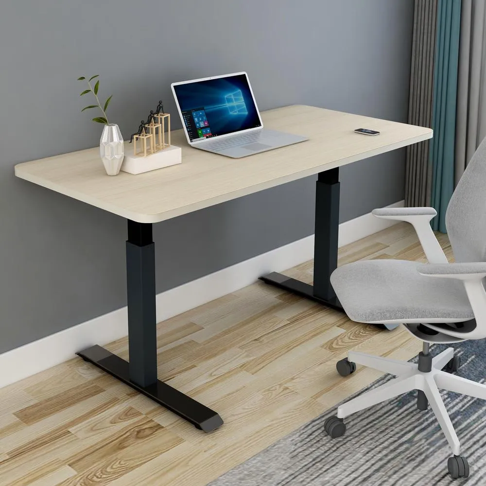 120cm Electric Standing Desk Height Adjustable Sit Stand Workstation Motorised Dual Motors Frame Top