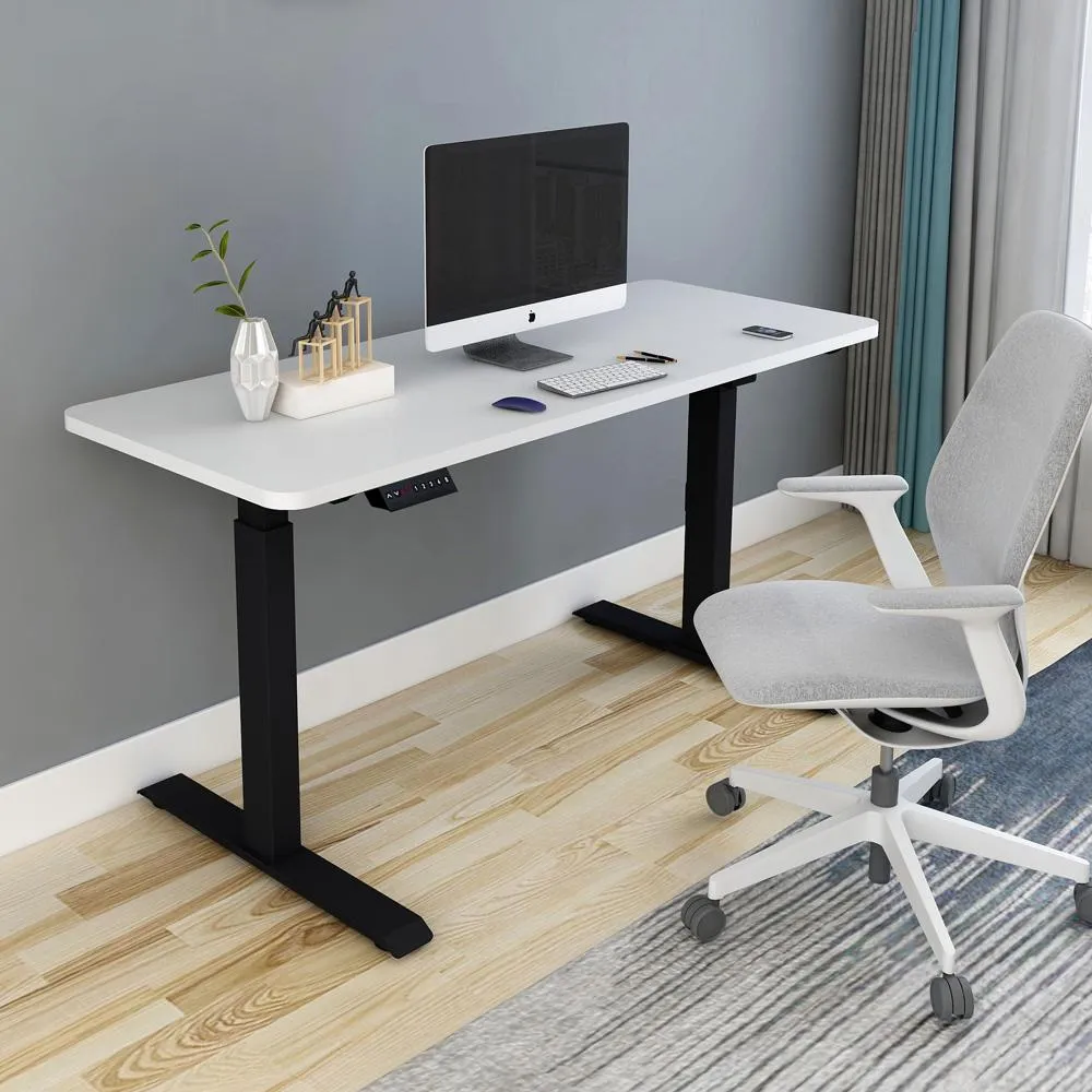 120cm Electric Standing Desk Height Adjustable Sit Stand Workstation Motorised Dual Motors Frame Top