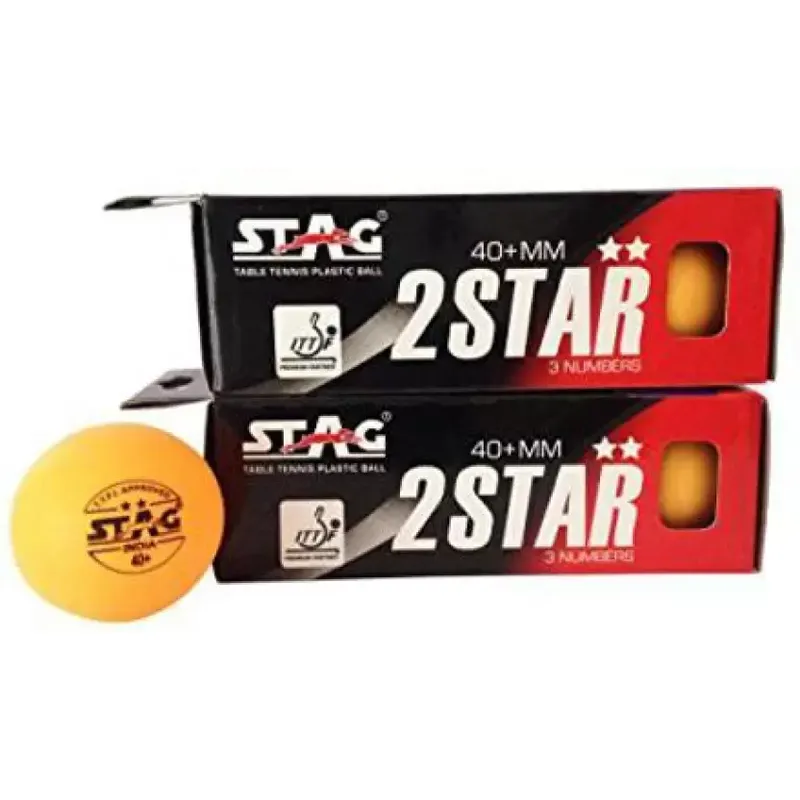 2 Star Orange Table Tennis Balls (Pack of 12)