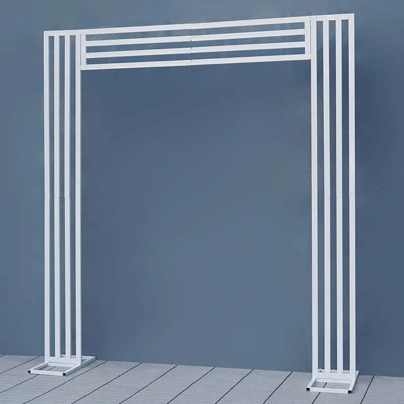 A7077 White Metal Stable Square Screen Flower Stand Wedding Backdrop Frame