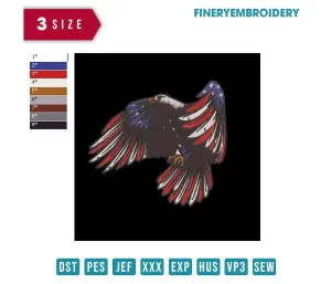 American USA Eagle - Embroidery Design