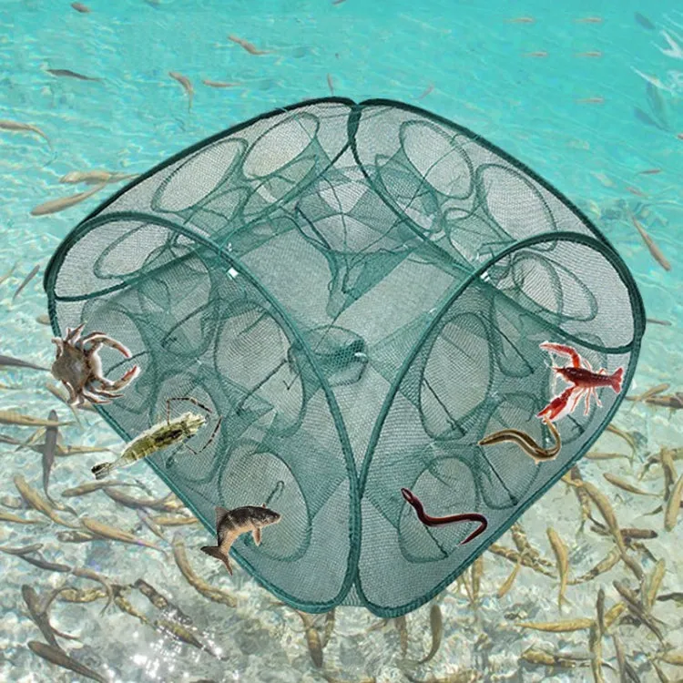 Automatic Folding Fishing Cage Square Fishing Net Shrimp Fishing Gear, Specification: 21 Holes