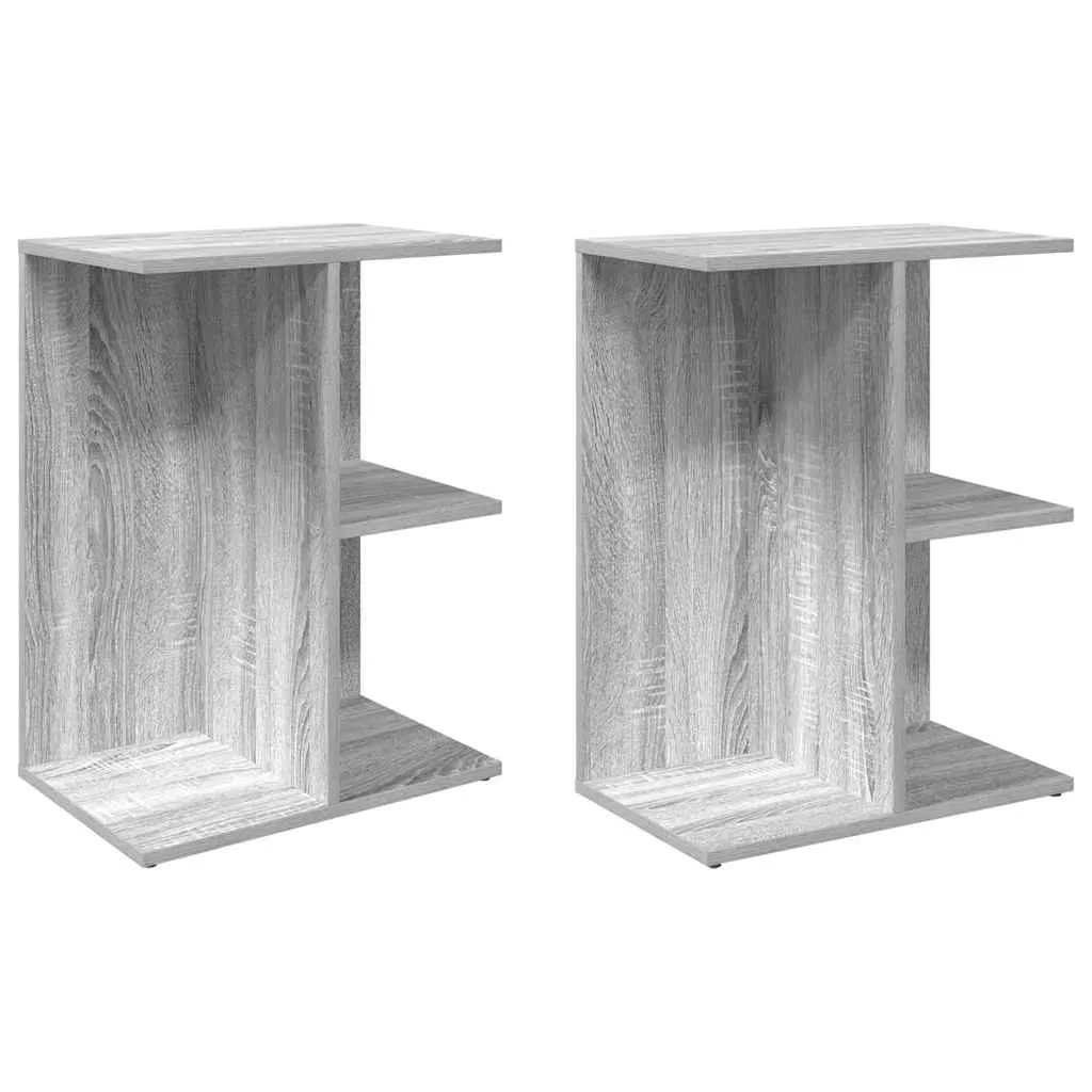 Bedside Tables 2 pcs Grey Sonoma 46.5x29x61 cm Engineered Wood