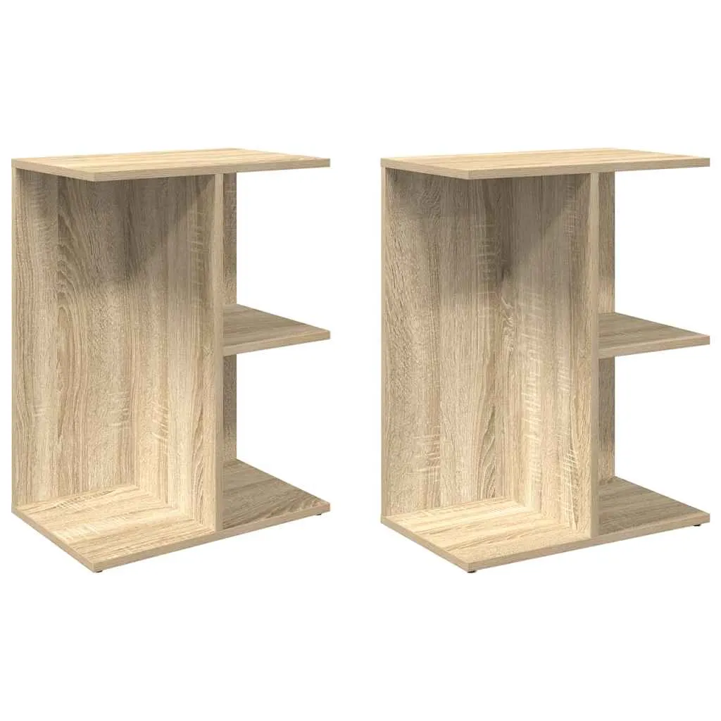 Bedside Tables 2 pcs Sonoma Oak 46.5x29x61 cm Engineered Wood