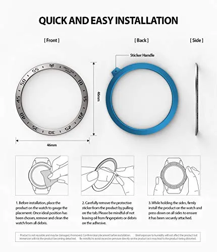 Bezel Styling for Galaxy Watch 46mm / Galaxy Gear S3 Frontier - [Stainless Steel]