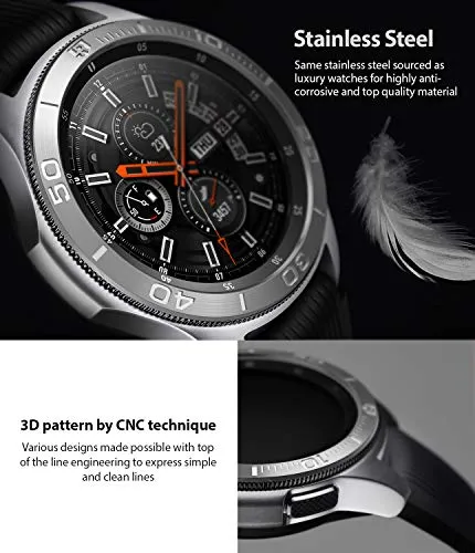 Bezel Styling for Galaxy Watch 46mm / Galaxy Gear S3 Frontier - [Stainless Steel]