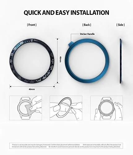 Bezel Styling for Galaxy Watch 46mm / Galaxy Gear S3 Frontier - [Stainless Steel]