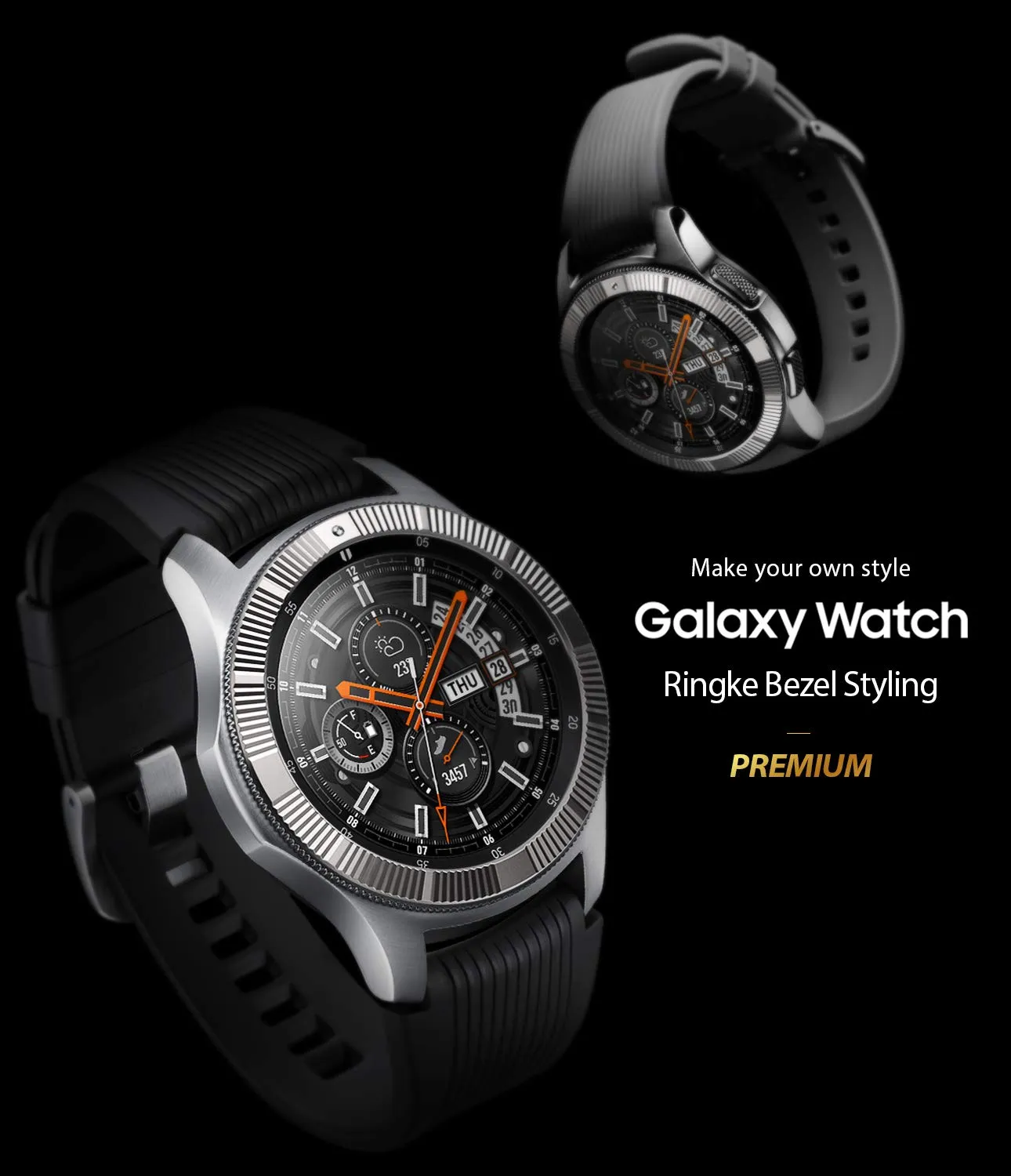 Bezel Styling for Galaxy Watch 46mm / Galaxy Gear S3 Frontier - [Stainless Steel]