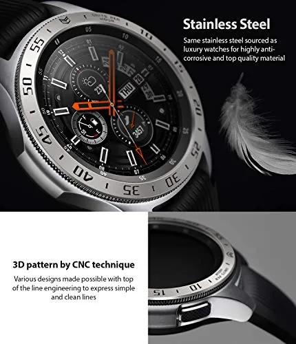 Bezel Styling for Galaxy Watch 46mm / Galaxy Gear S3 Frontier - [Stainless Steel]