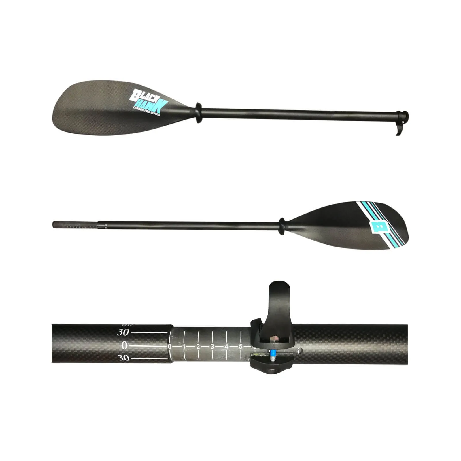 Blackhawk Ergonomic Shaft Ultra-light Carbon Kayak Paddle