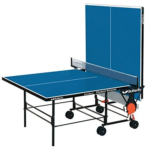 Butterfly Playback Outdoor Blue Table Tennis Table