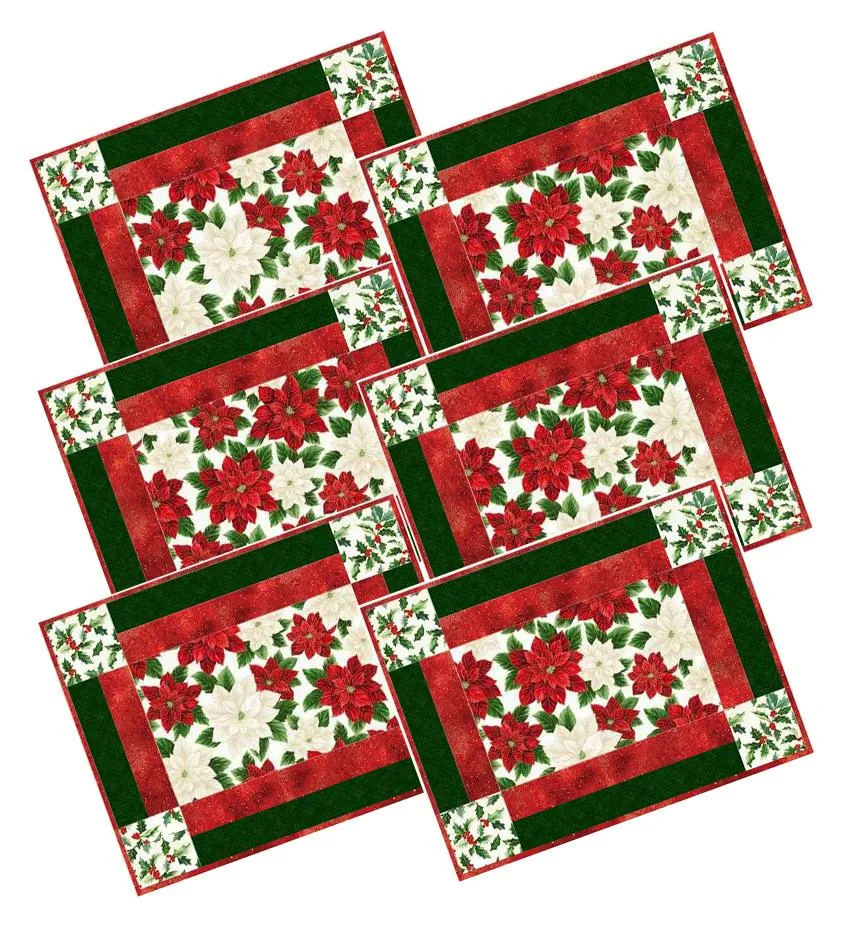 Christmas Splendor Placemats - Set of 6 - 13x17" each