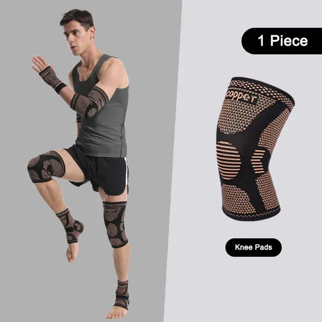 Copper Fiber Compression Sports Gear Set for Fitness & Recovery