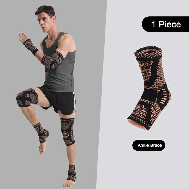 Copper Fiber Compression Sports Gear Set for Fitness & Recovery