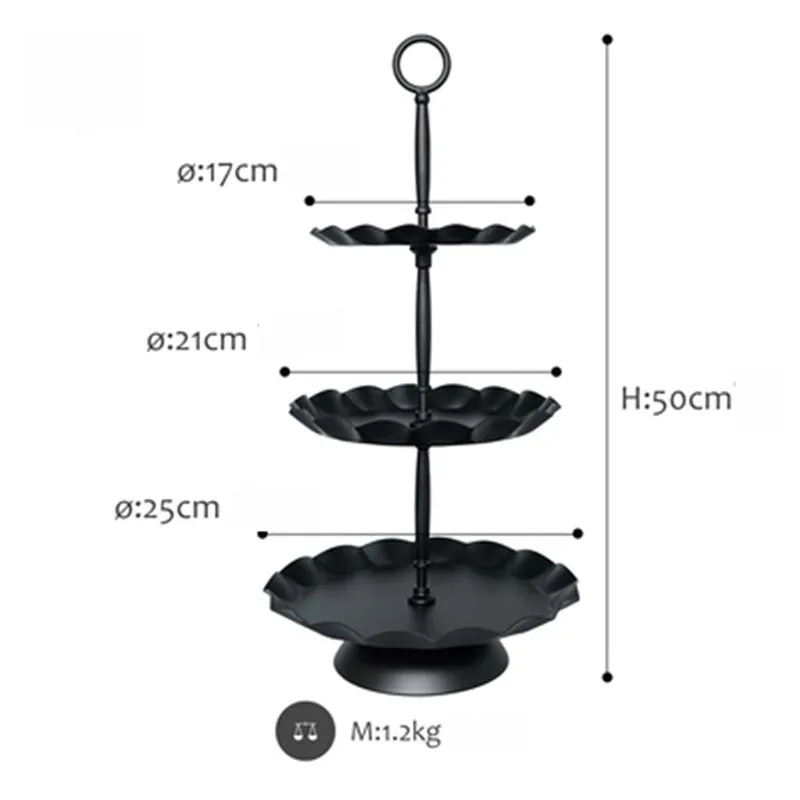 Creative Wedding Dessert Table Decoration Black Cake Stand