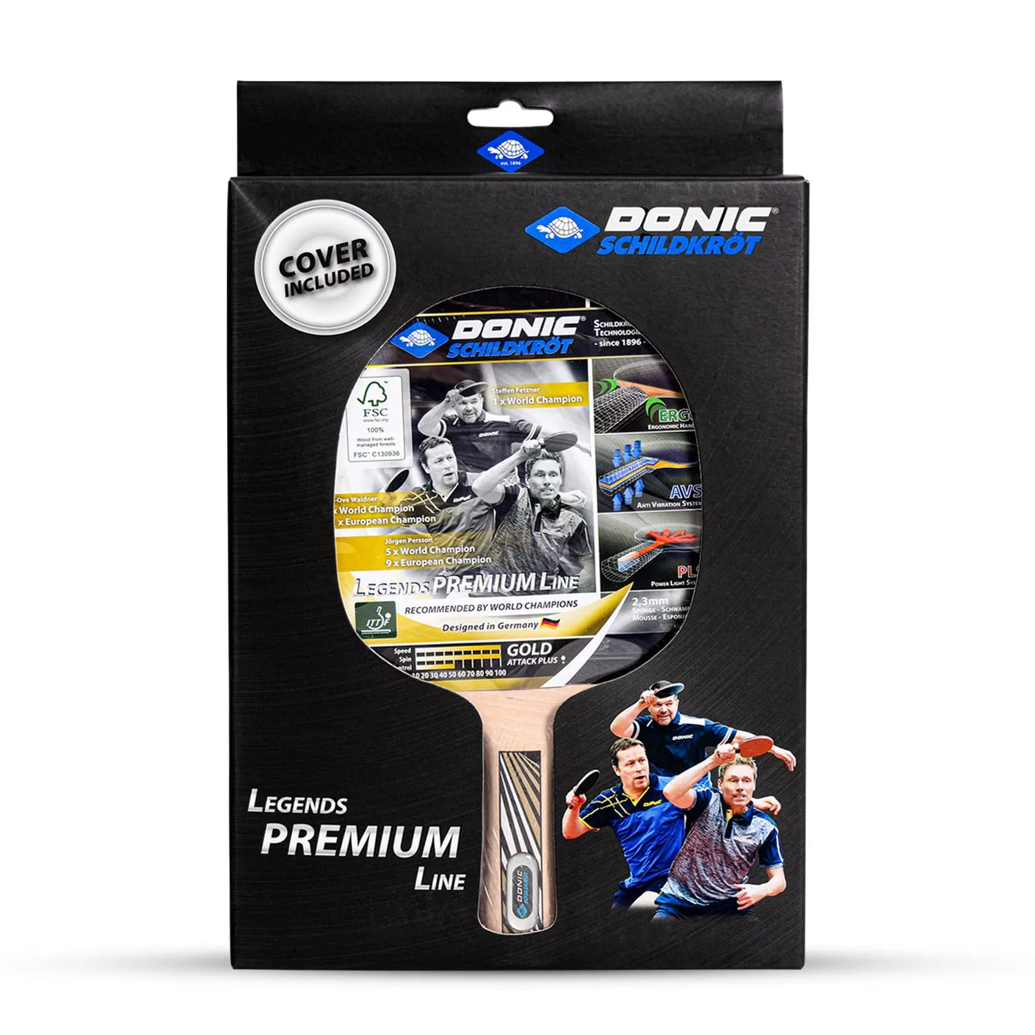 Donic-Schildkröt® Table Tennis Racket Legend Premium Line GOLD (Cover Included )