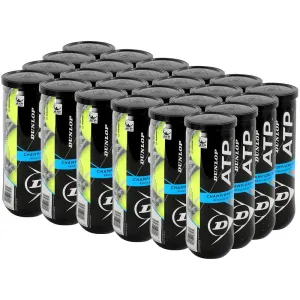 Dunlop ATP Championship Regular Duty All Court Tennis Balls 24 Can Case (72 Balls)