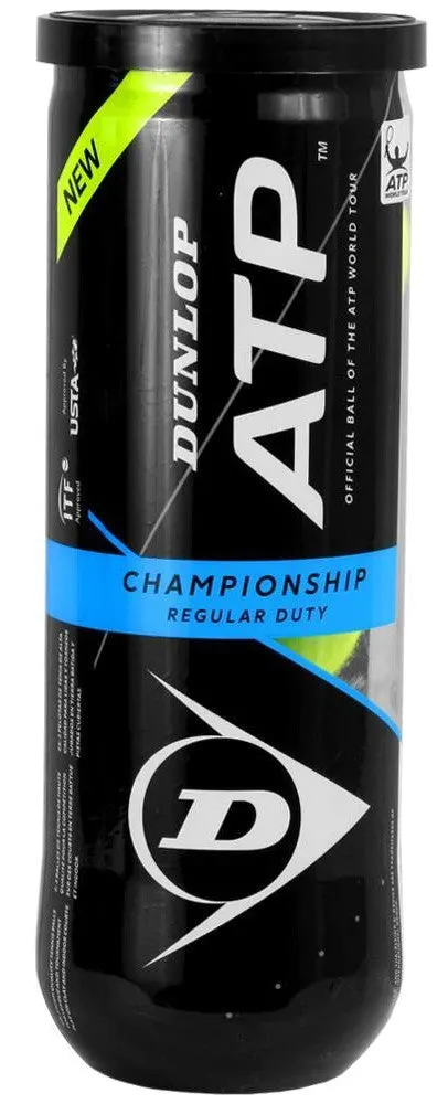 Dunlop ATP Championship Regular Duty All Court Tennis Balls 24 Can Case (72 Balls)