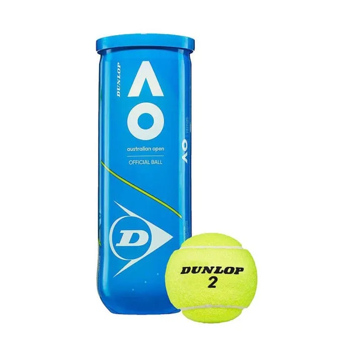 Dunlop Australian Open Tennis Ball Pack of 4 cans (12 balls)| Official Grand Slam Quality