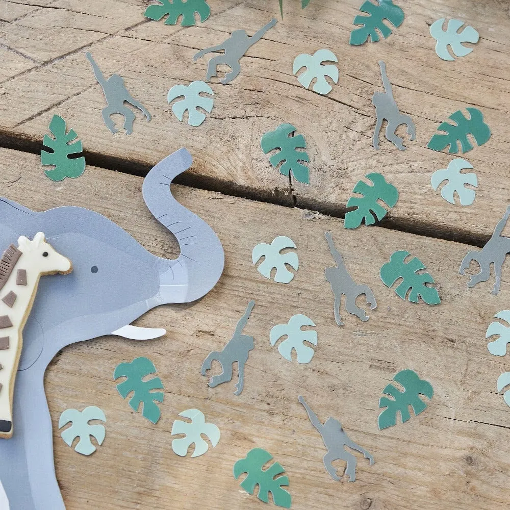 Eco Friendly Leaf & Monkey Jungle Table Confetti