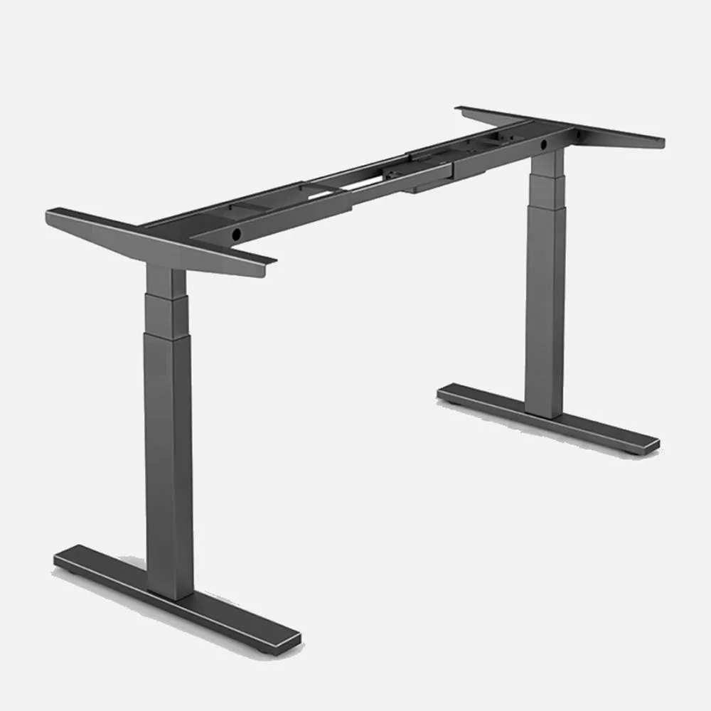 Electric Standing Desk Height Adjustable Sit Stand Workstation Motorised Dual Motors Frame Black Only