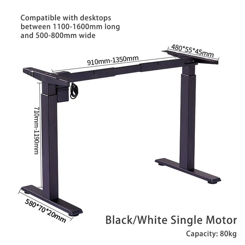 Electric Standing Desk Height Adjustable Sit Stand Workstation Motorised Single Dual Motors Frame Top