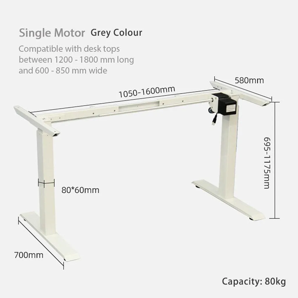 Electric Standing Desk Height Adjustable Sit Stand Workstation Motorised Single Dual Motors Frame Top