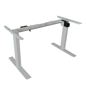 Electric Standing Desk Height Adjustable Sit Stand Workstation Motorised Single Motor Frame Grey Only