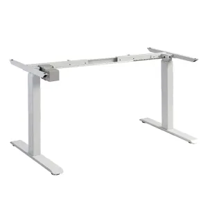 Electric Standing Desk Height Adjustable Sit Stand Workstation Motorised Single Motor Frame White Only