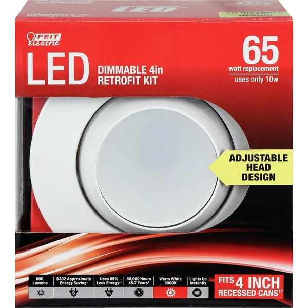 Feit Electric LEDG2R4ADJ/830 Retrofit Kit, Dimmable, Aluminum