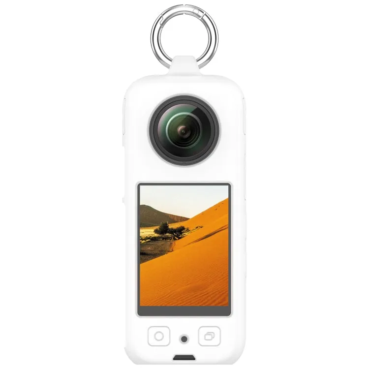 For Insta 360 X4 Portable Silicone Protective Case(White)