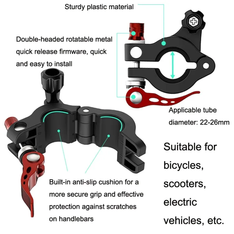 For Mini 3 Pro Sunnylife MM3-ZJ400 Remote Control Shooting Camera Bicycle Clip(Black)