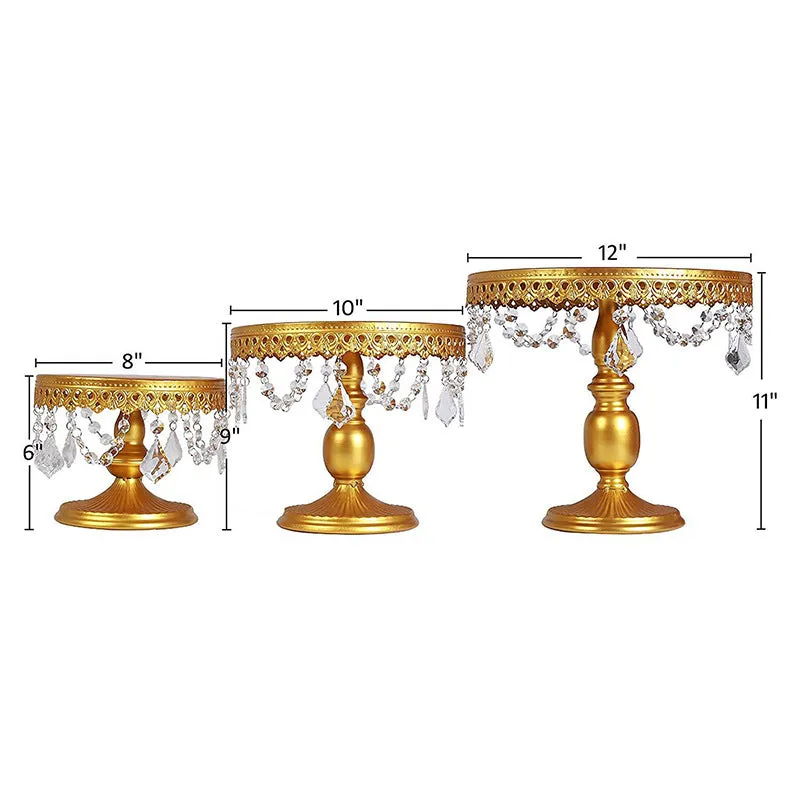 Golden Metal Wrought Iron Cake Stand