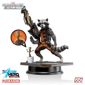 GUARDIANS OF THE GALAXY 7-Inch Ver. Rocket Raccoon with BONUS Baby Groot Action Hero Vignette