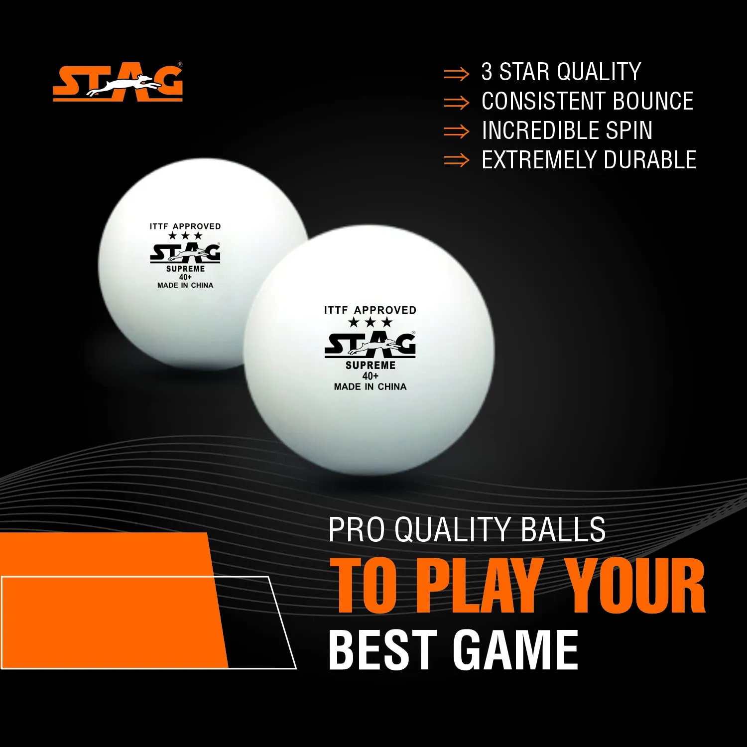 High Performance 3 Star Supreme Table Tennis (T.T) Balls| Advanced 40 mm Ping Pong Balls for Training | Tournaments and Recreational Play| Durable for Indoor/Outdoor Game - White(Pack of 12)