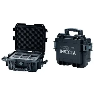 Invicta Three-Slot Black Durable Plastic Watch Case DC3BLK