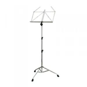 K&M 107 Extra Stable Music Stand w/Braced Foldable Legs (Nickel)