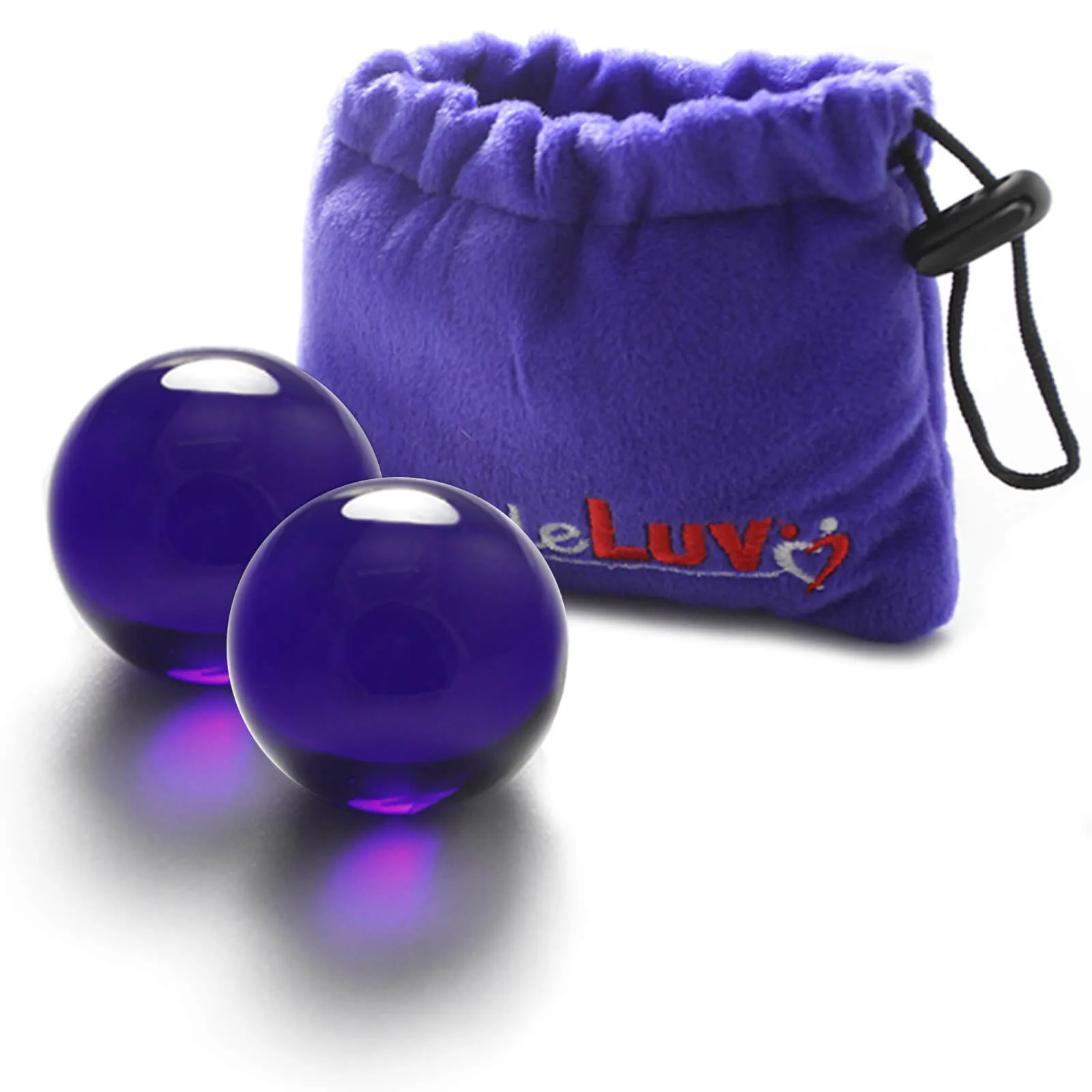 LeLuv Glass Ben-Wa Balls Classic Kegel Exercisers Small, Medium and Large Pairs