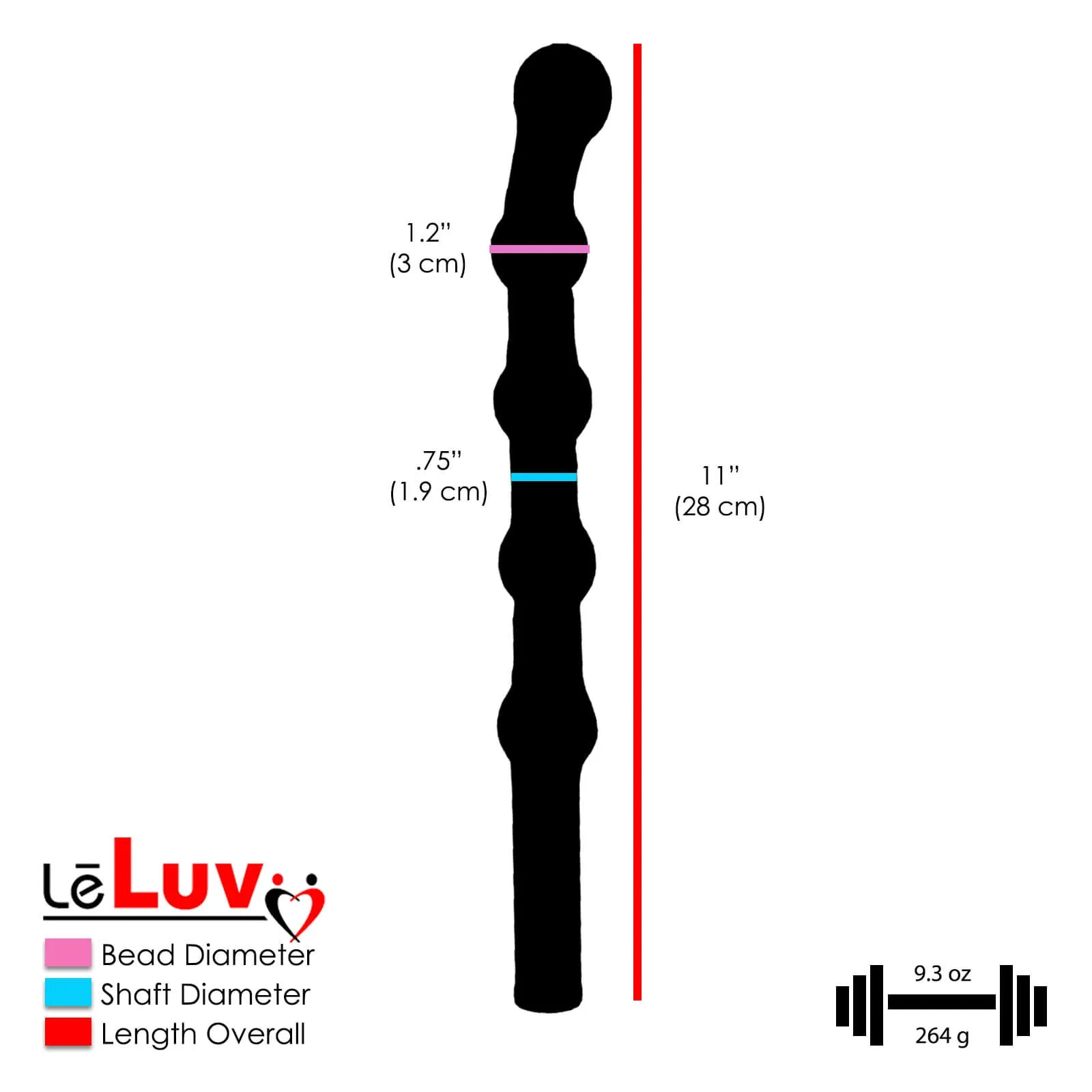 LeLuv Glass Clear Kink 3 Piece Gift Set Dildos & Butt Plug