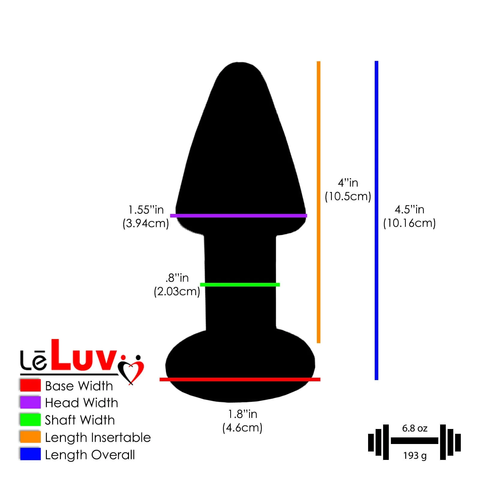 LeLuv Glass Clear Kink 3 Piece Gift Set Dildos & Butt Plug