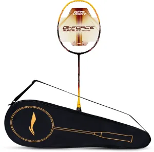 Li-Ning G-Force 5800 Superlite Strung Badminton Racquet (Black / Yellow / Red)