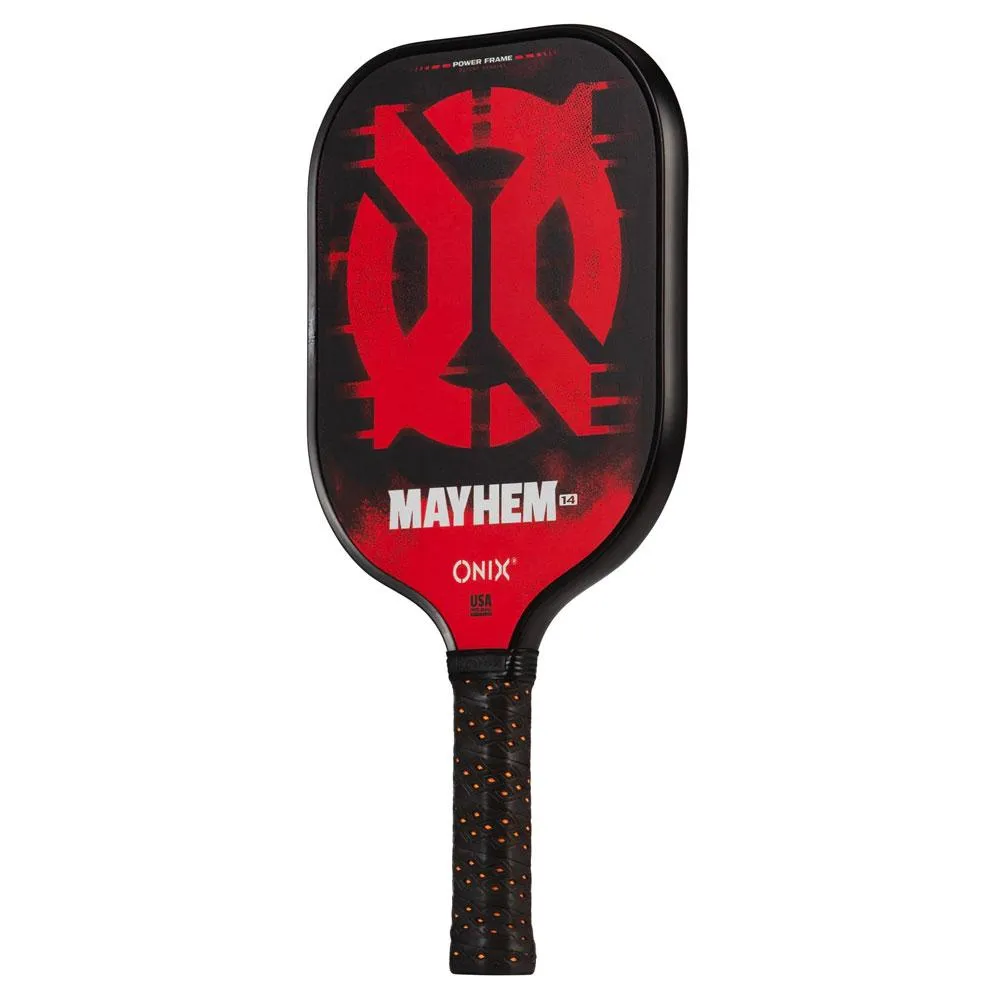 Mayhem 14 Composite Pickleball Paddle Orange and Black