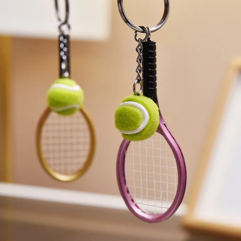 Mini Tennis Racket Keychain