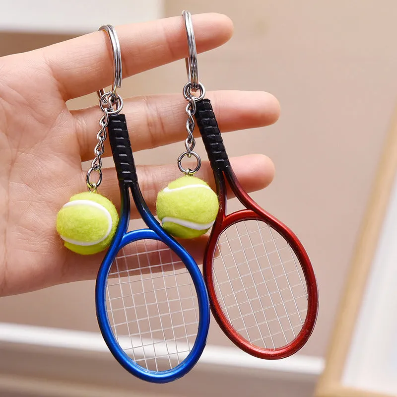 Mini Tennis Racket Keychain