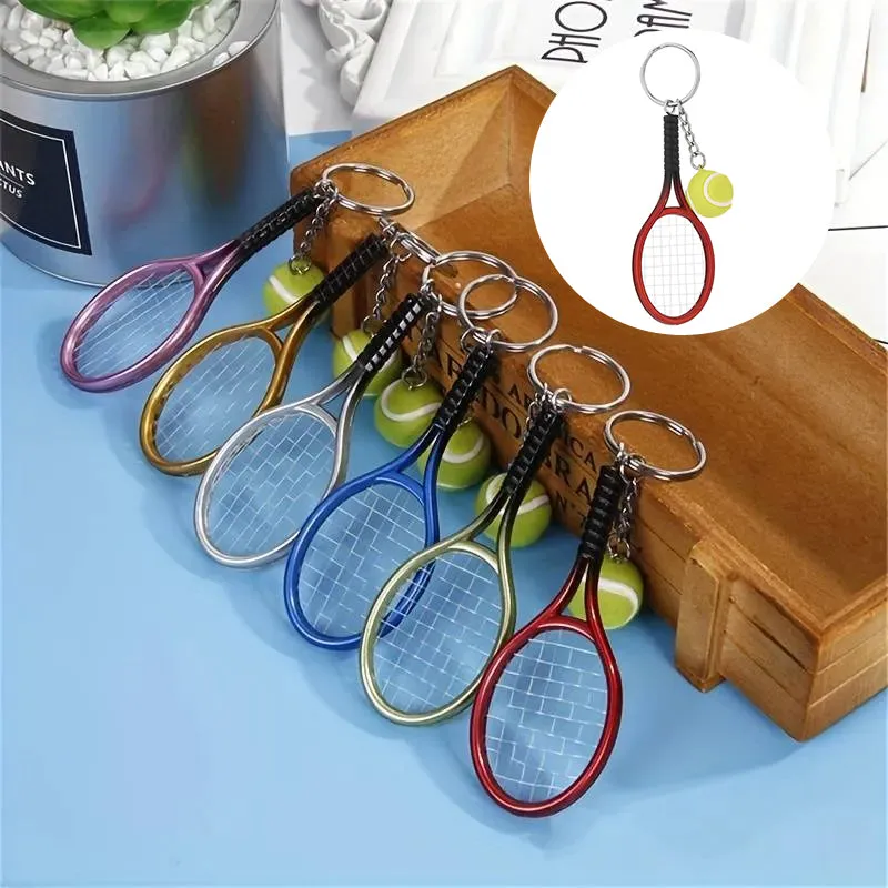 Mini Tennis Racket Keychain