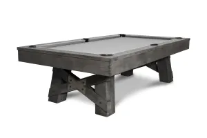 Nixon Georgia 7' Slate Pool Table in Grayson Grey Finish w/ Dining Top Option