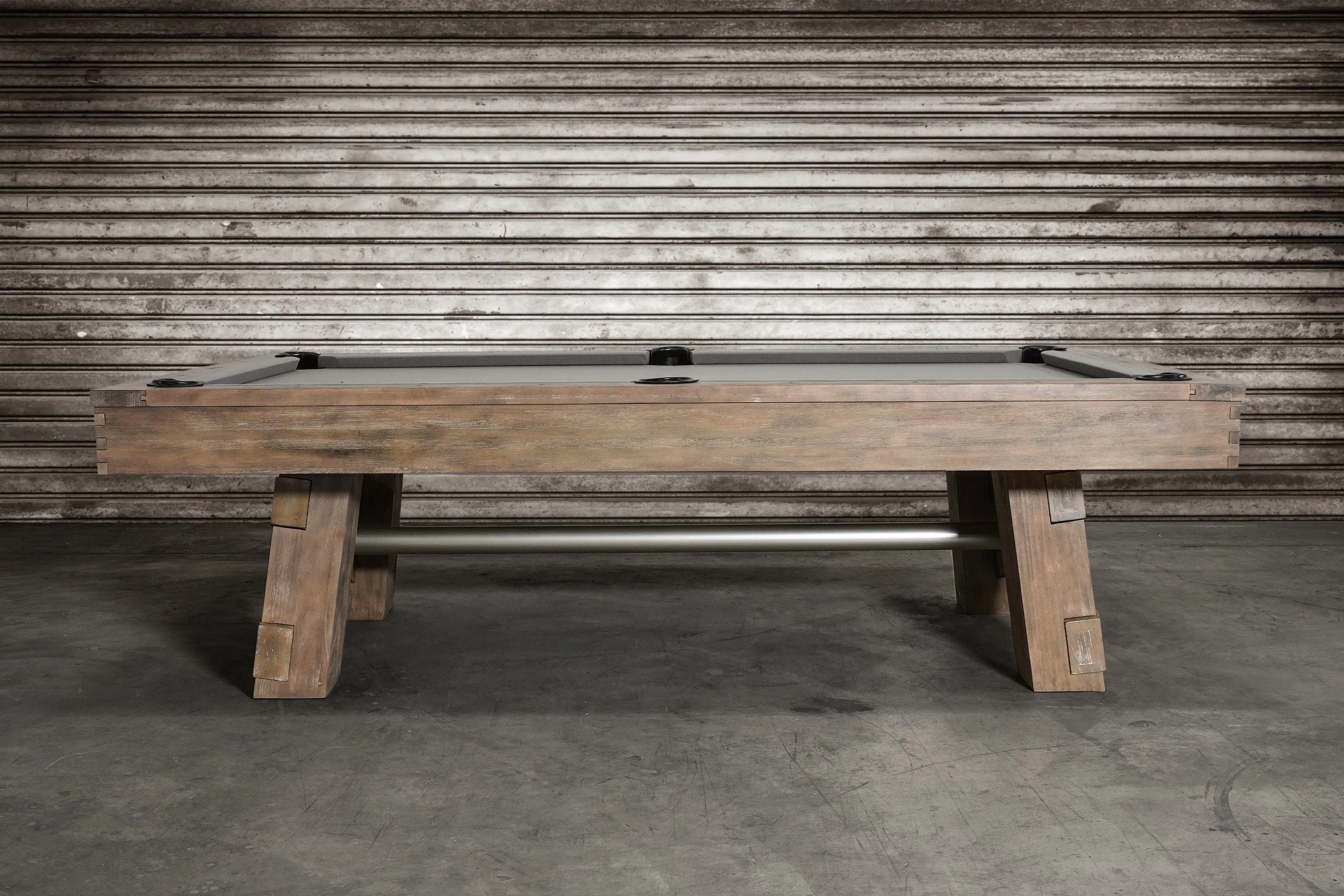 Nixon Georgia 8' Slate Pool Table in Weathered Natural Finish w/ Dining Top Option