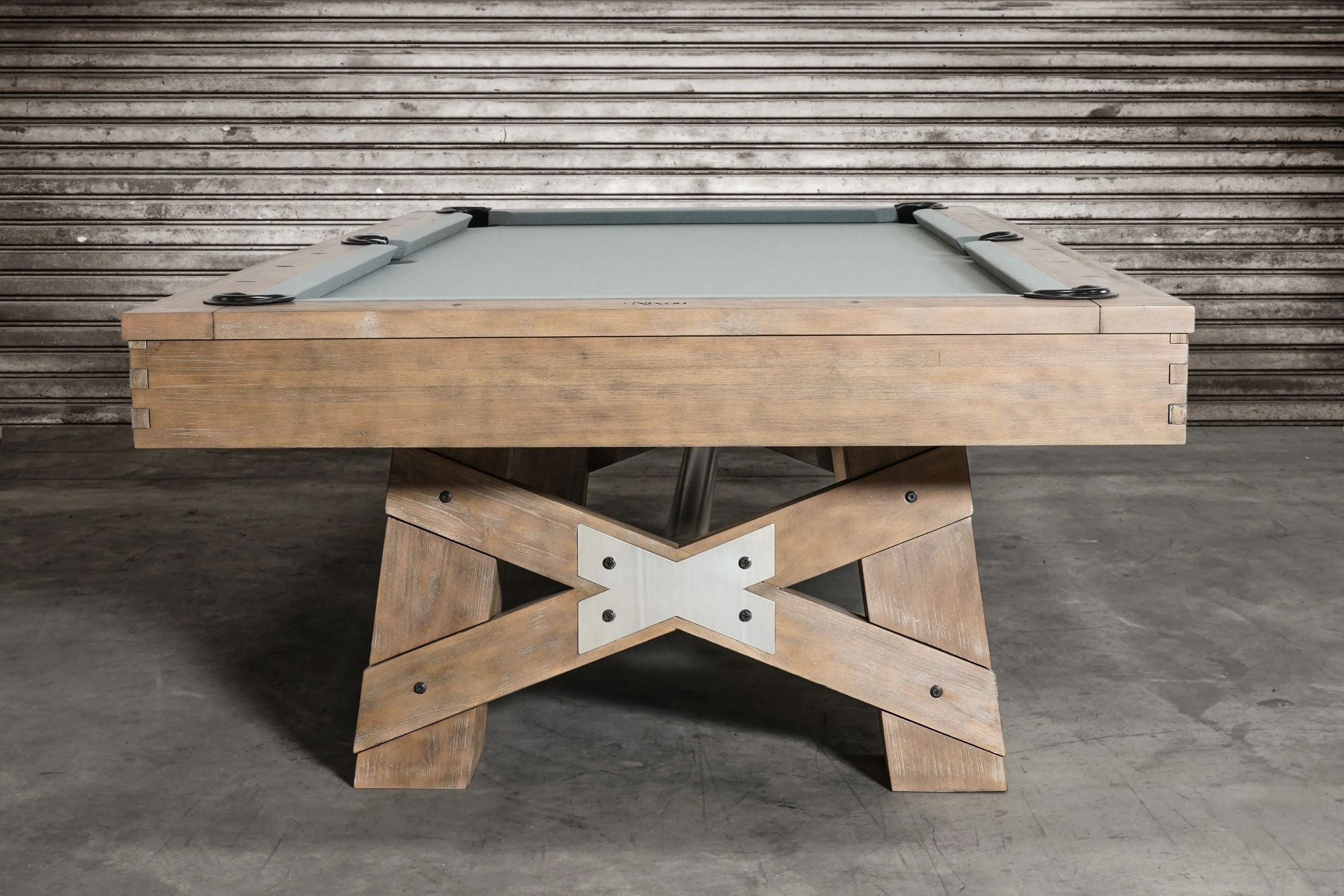 Nixon Georgia 8' Slate Pool Table in Weathered Natural Finish w/ Dining Top Option