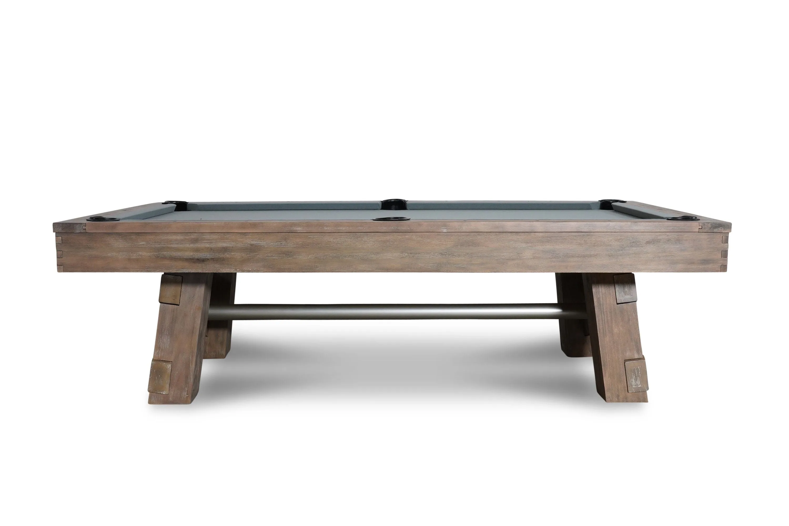 Nixon Georgia 8' Slate Pool Table in Weathered Natural Finish w/ Dining Top Option