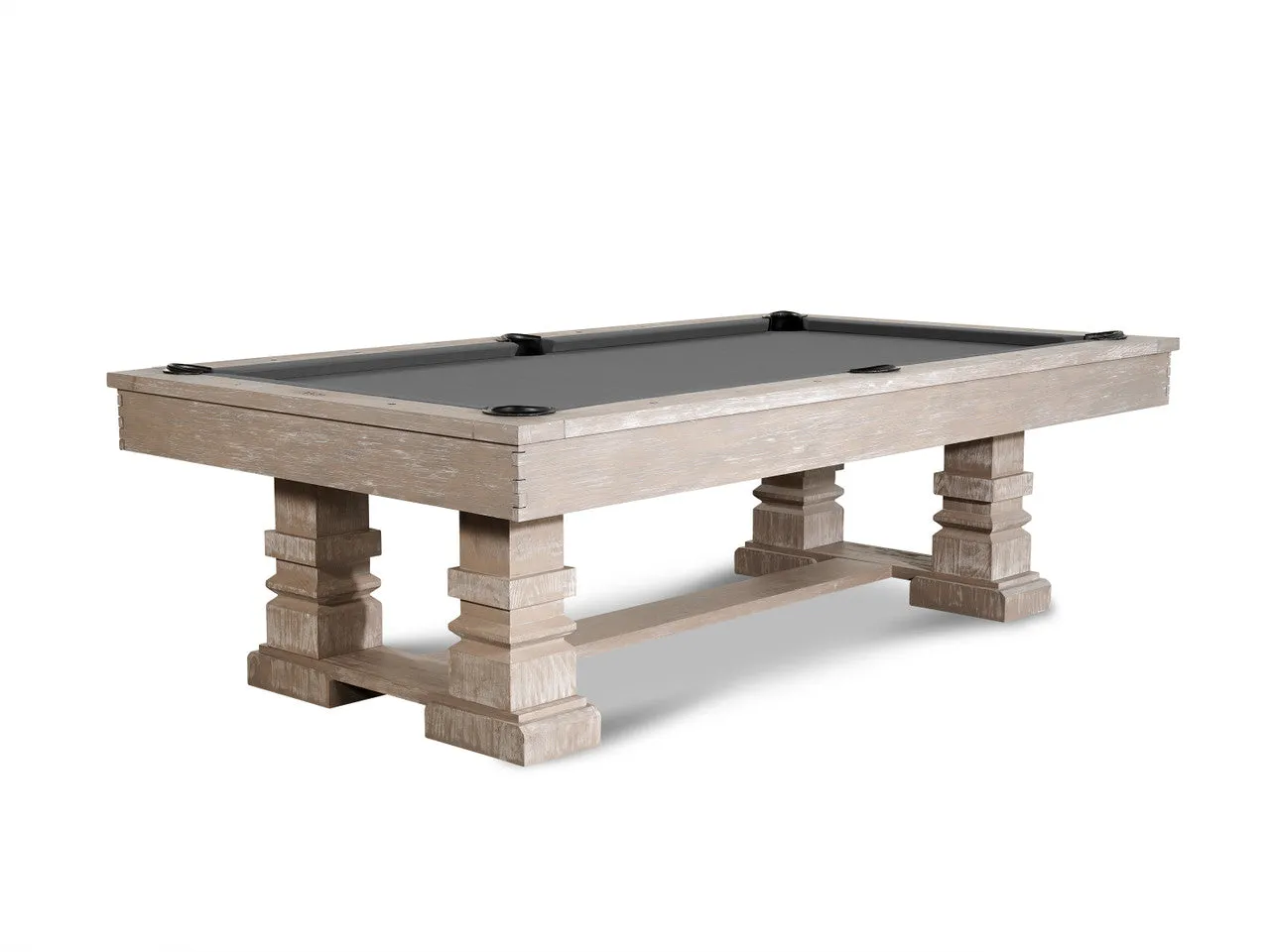 Nixon Huck 7' Slate Pool Table in Grey White Oak Finish w/ Dining Top Option